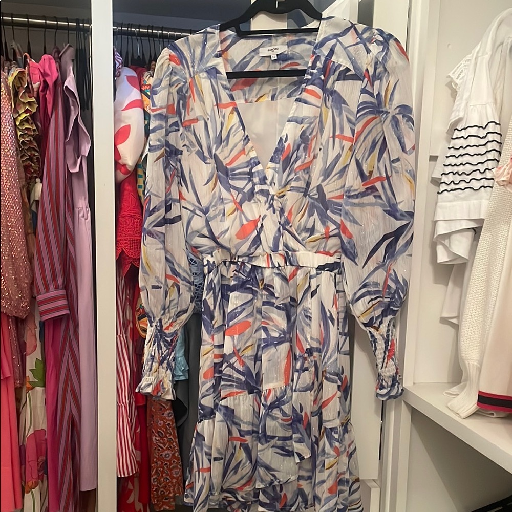 Elegant Multicolor Printed Dress SUNCOO
